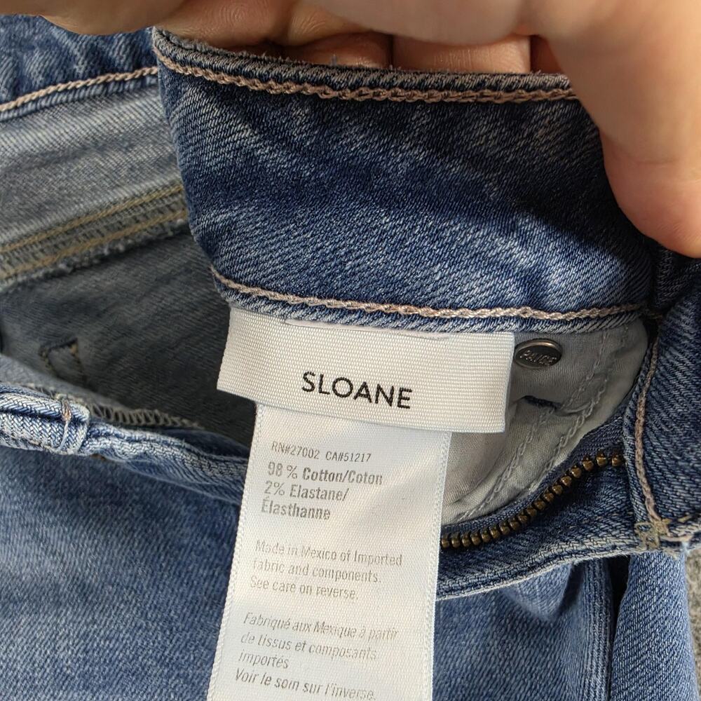 Paige Jeans Womens 27 Sloane Slim Bootcut Medium Wash Blue Denim Casual Stretch - Picture 9 of 16